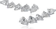CZ by Kenneth Jay Lane Pear Cut CZ Ear Crawlers