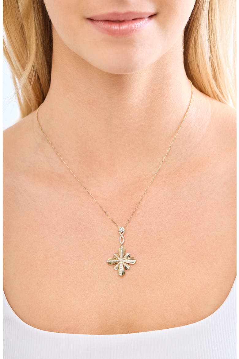 Cleo Diamond Pendant Necklace (Online Trunk Show), Alternate, color, 18K YELLOW GOLD