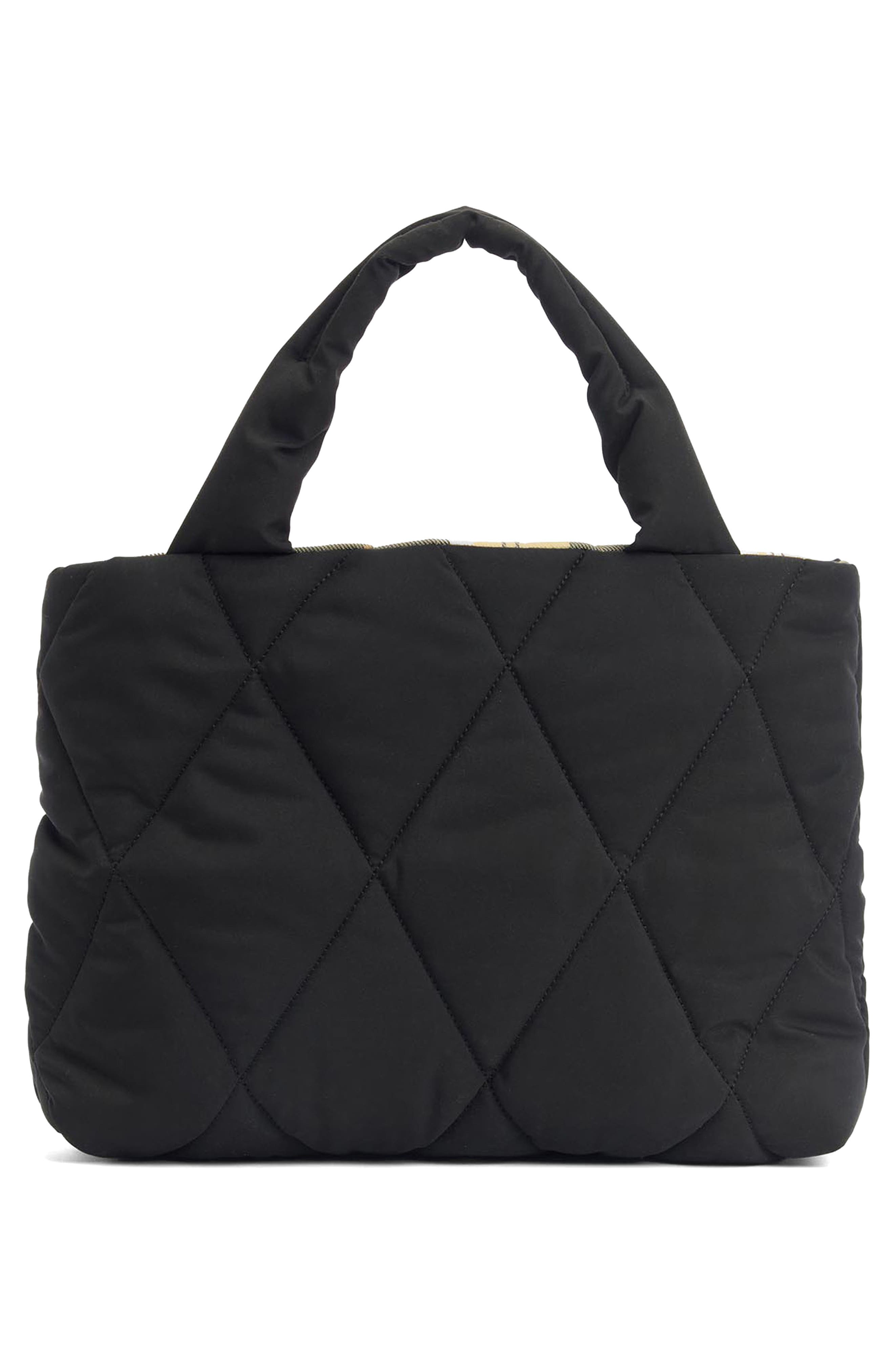 Barbour Mini Mariah Diamond Quilted Tote Bag, Alternate, color, Black/ Ancient