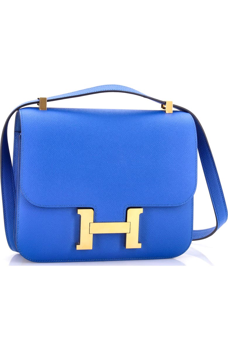 Pre-Owned Hermes Constance Bag Epsom 23, Alternate, color, Bleu Zellige