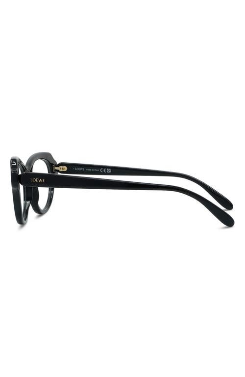 Loewe Slim 52mm Geometric Optical Glasses In Black