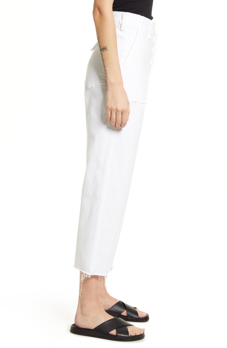 MOTHER The Patch Pocket Private High Waist Frayed Ankle Straight Leg Jeans, Alternate, color, Fairest Of Them All