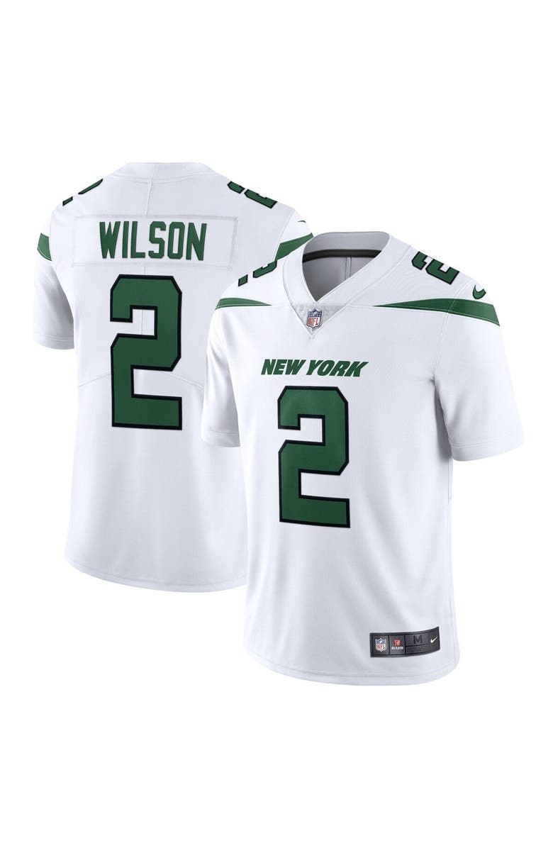 Nike Men's Nike Zach Wilson Spotlight White New York Jets Vapor Limited Jersey, Main, color, White