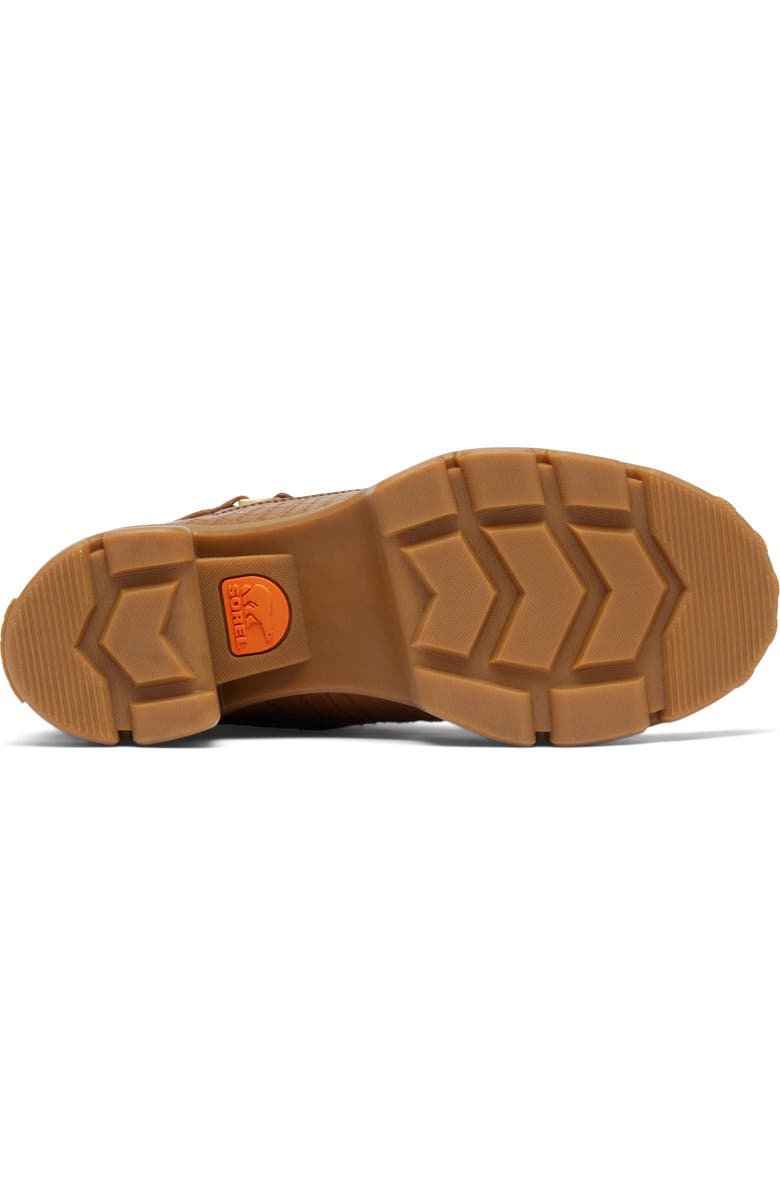 SOREL Caribou X Waterproof Lace-Up Block Heel Bootie, Alternate, color, Velvet Tan/ Tobacco