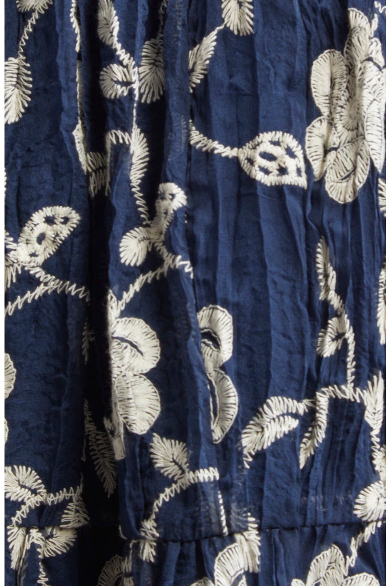 Ayan Floral Embroidery Mini Sundress, Alternate, color, SPRING NAVY LILY