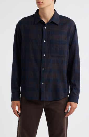 FRAME Plaid Virgin Wool Button-Up Shirt