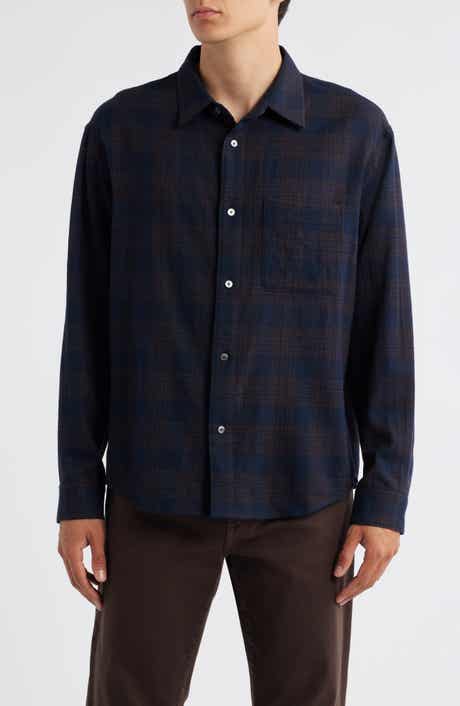 FRAME Plaid Virgin Wool Button-Up Shirt