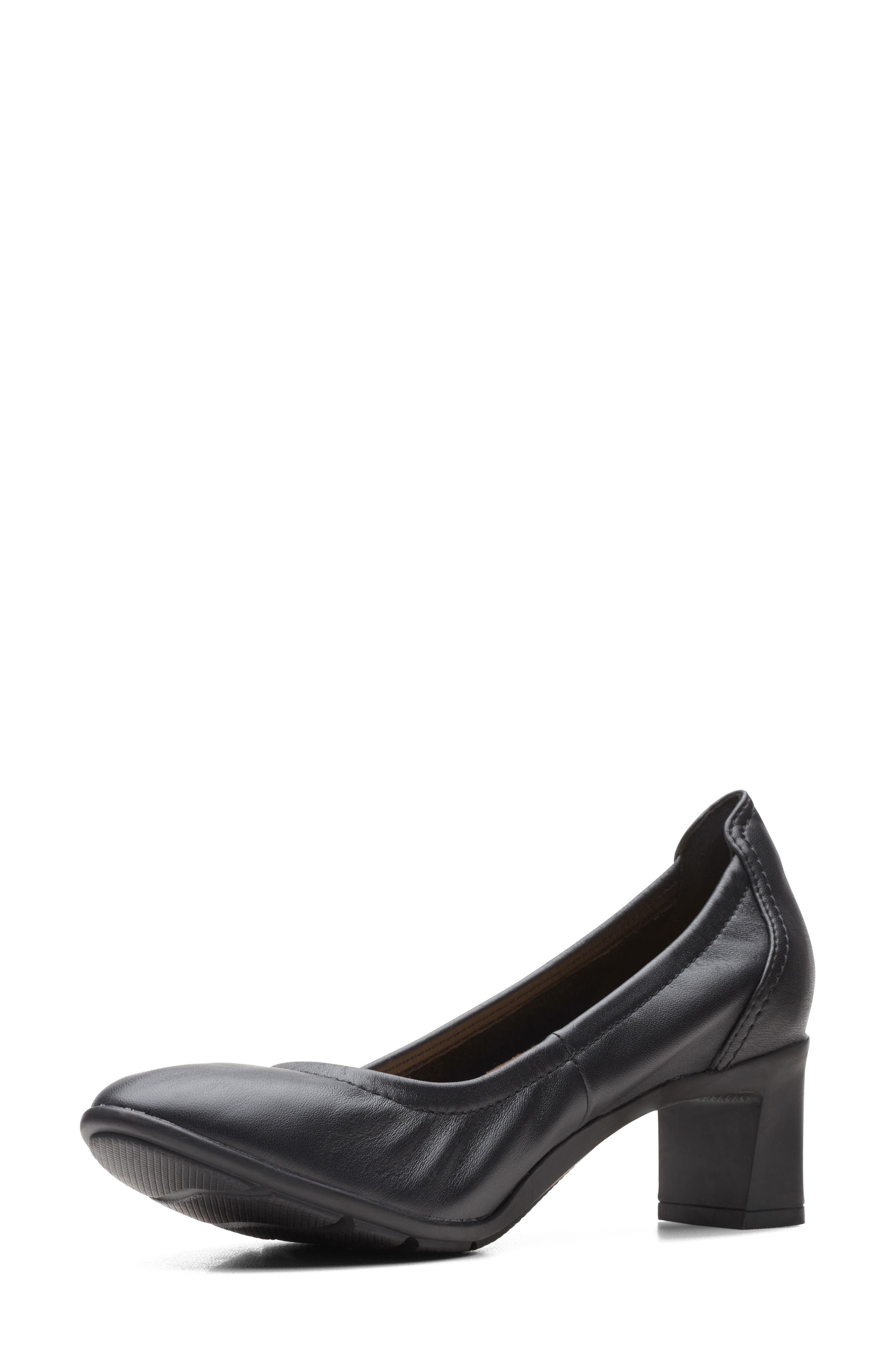 Clarks<sup>®</sup> Neiley Block Heel Pump, Alternate, color, Black Leather