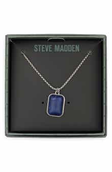 Steve Madden Lapis Pendant Necklace