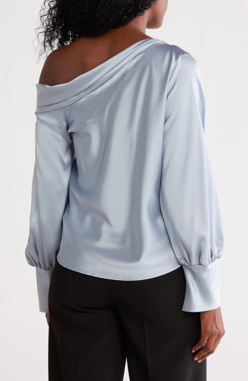 RENEE C RENEE C ASYMMETRICAL DROP SHOULDER SATIN TOP 