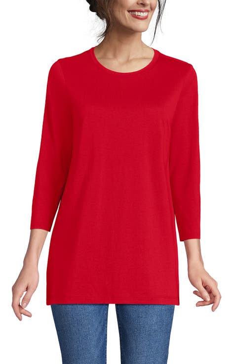 3/4 Sleeve Cotton Supima Tunic