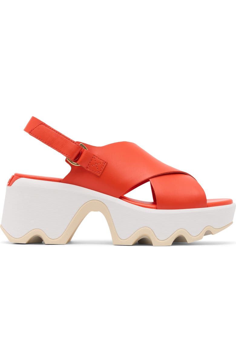 SOREL Kinetic<sup>™</sup> Aura Slingback Platform Sandal, Alternate, color, Crimson Fire/ Honey White