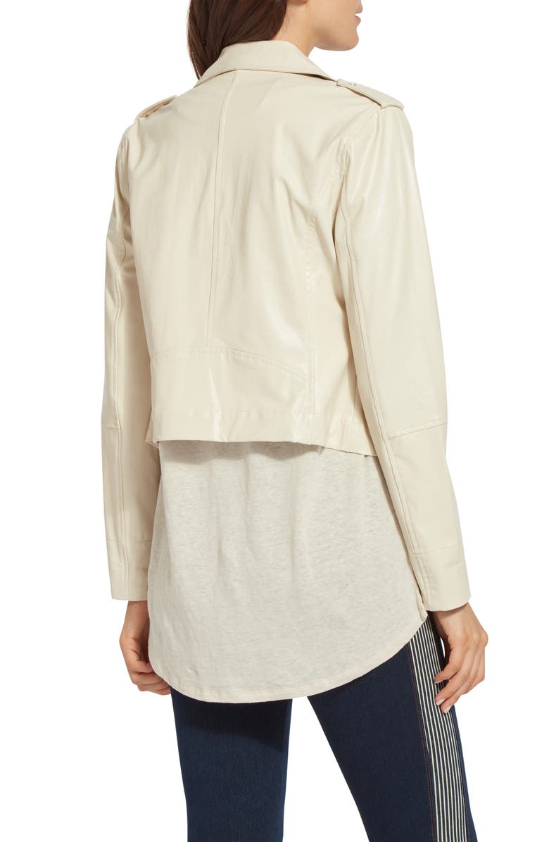 Lysse ́ Sea Breeze Faux Leather Moto Jacket, Alternate, color, 
