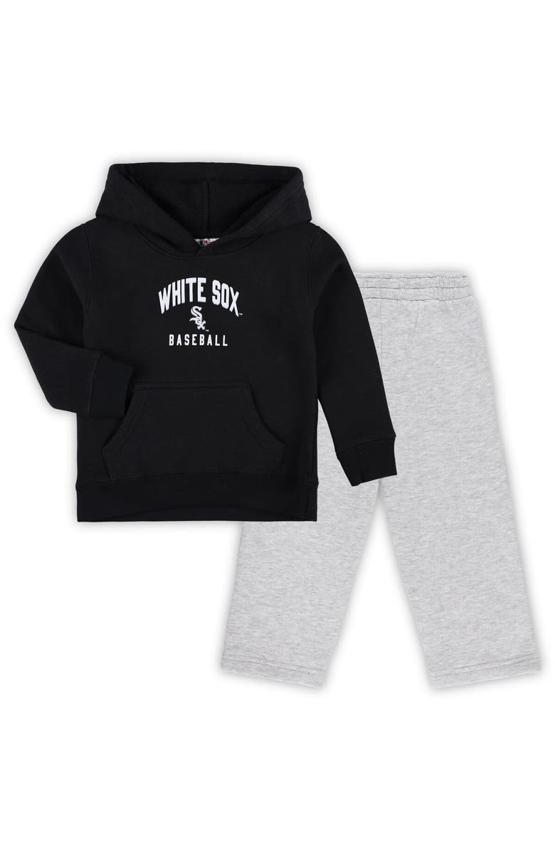 Outerstuff Toddler Black/Gray Chicago White Sox Play-By-Play Pullover Fleece Hoodie & Pants Set, Alternate, color, Black
