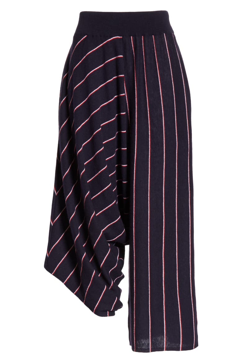 Stripe Wool Knit Crop Pants, Alternate, color, INK