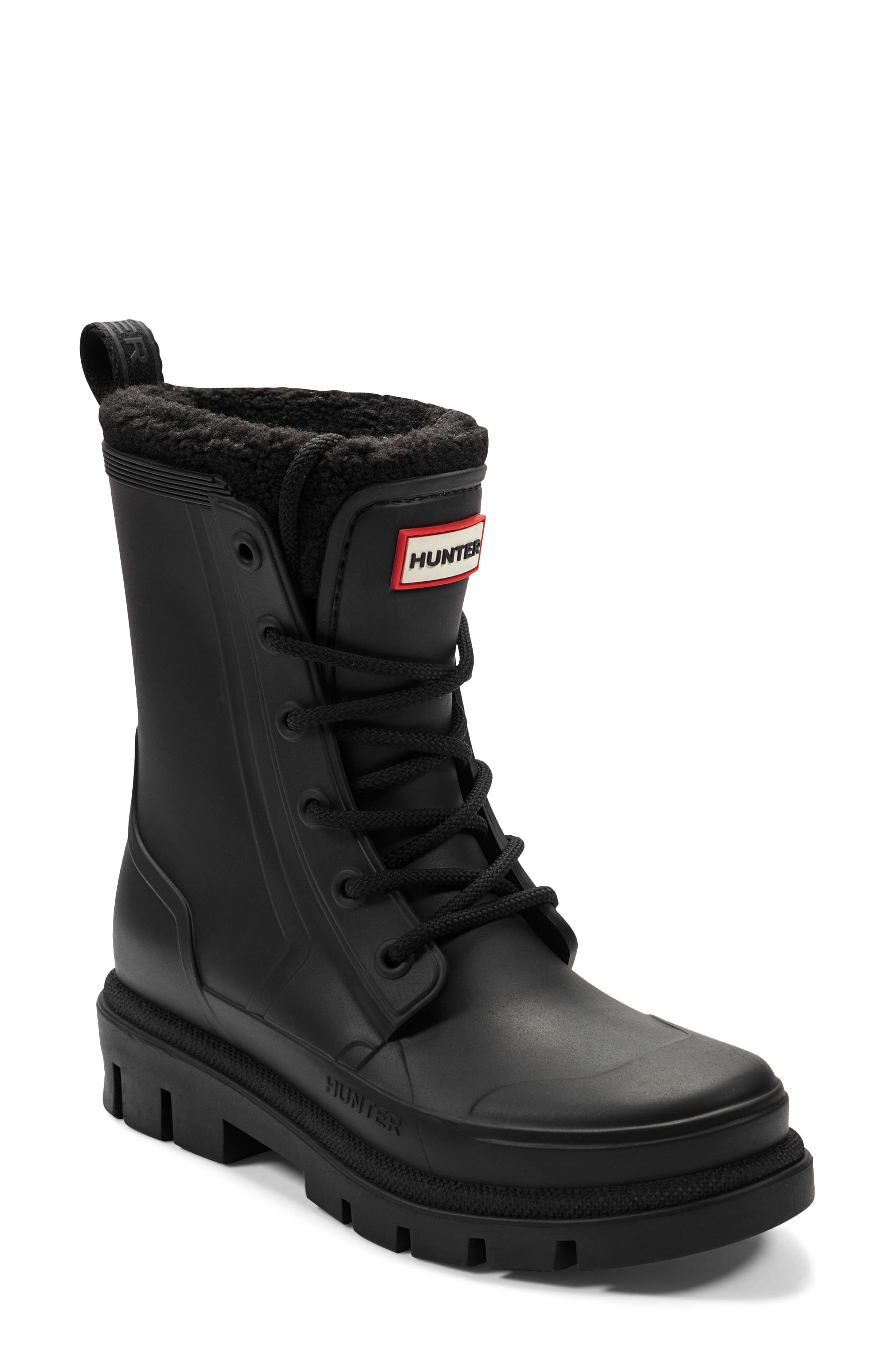 Hunter Diana Waterproof Rainboot, Main, color, Black/ Black