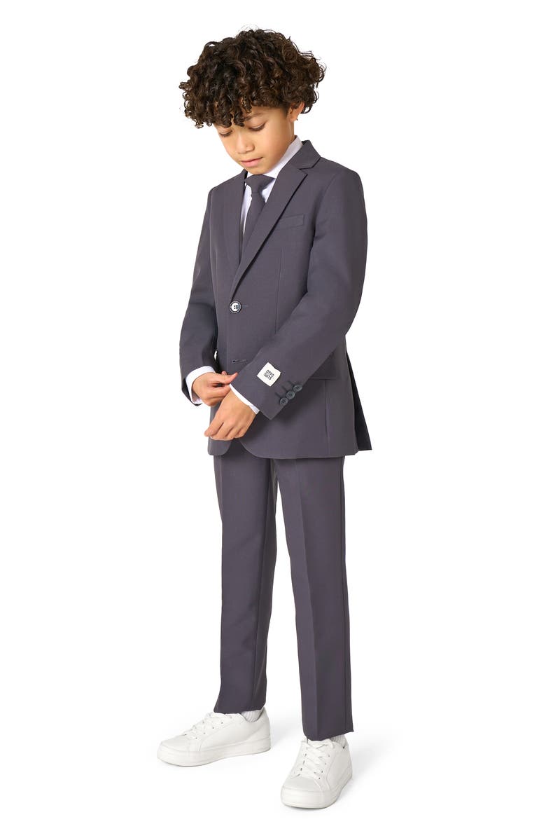 OppoSuits Kids' Charcool Two-Piece Suit & Tie Set, Alternate, color, Grey