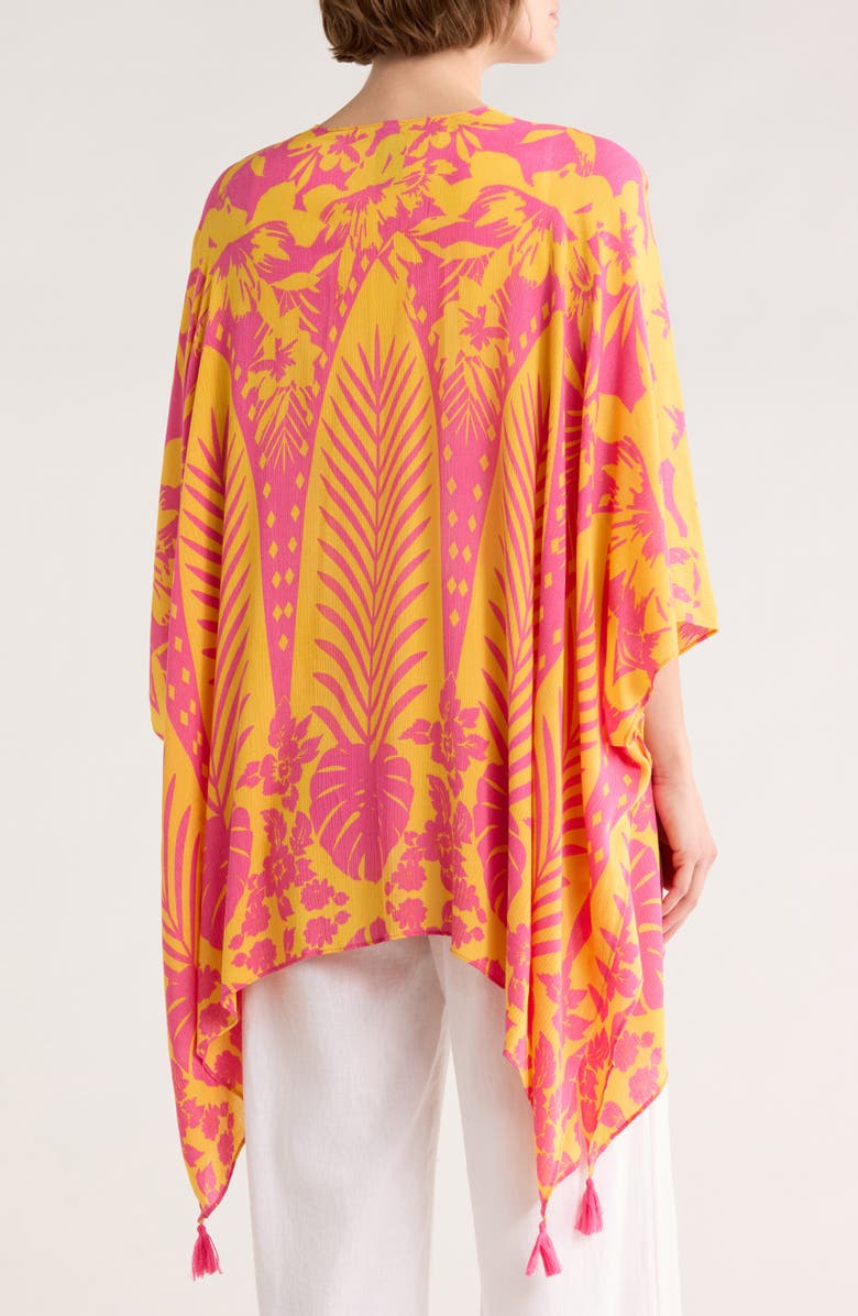 Vince Camuto Tropical Print Duster, Alternate, color, Pink Lemonade
