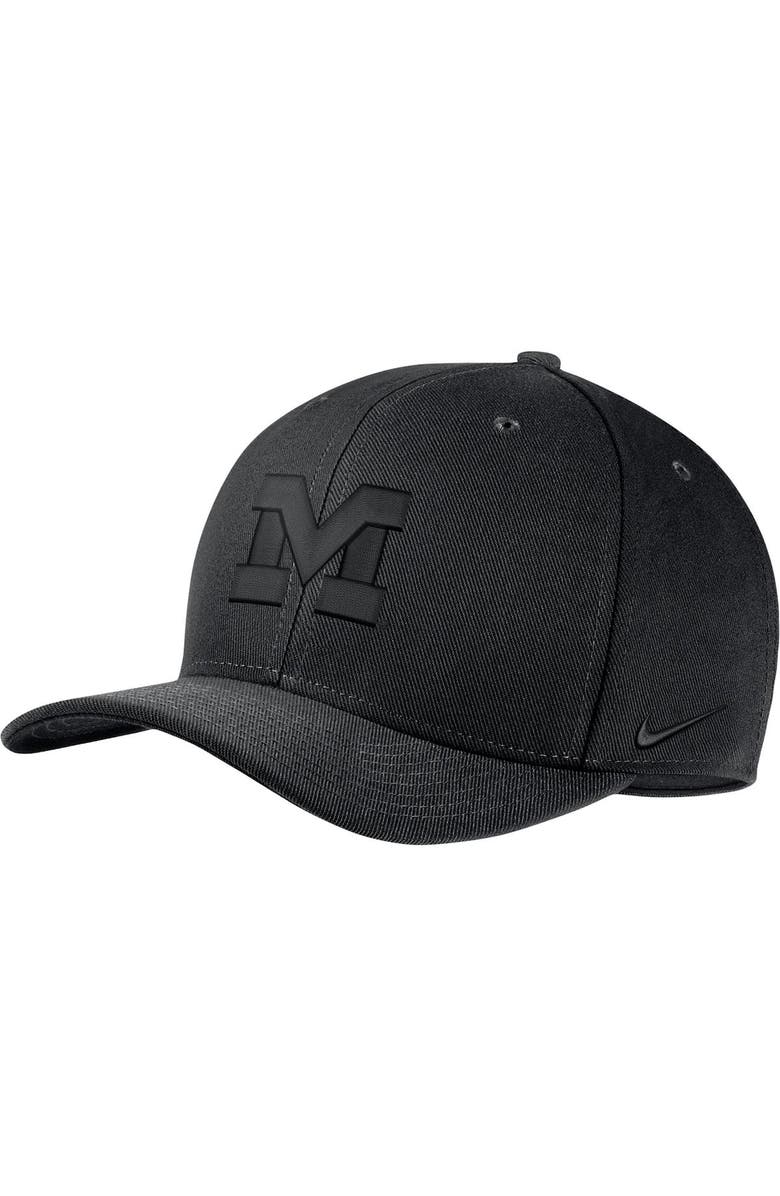 Nike Men's Nike Michigan Wolverines Triple Black Classic99 Performance Flex Hat, Alternate, color, 