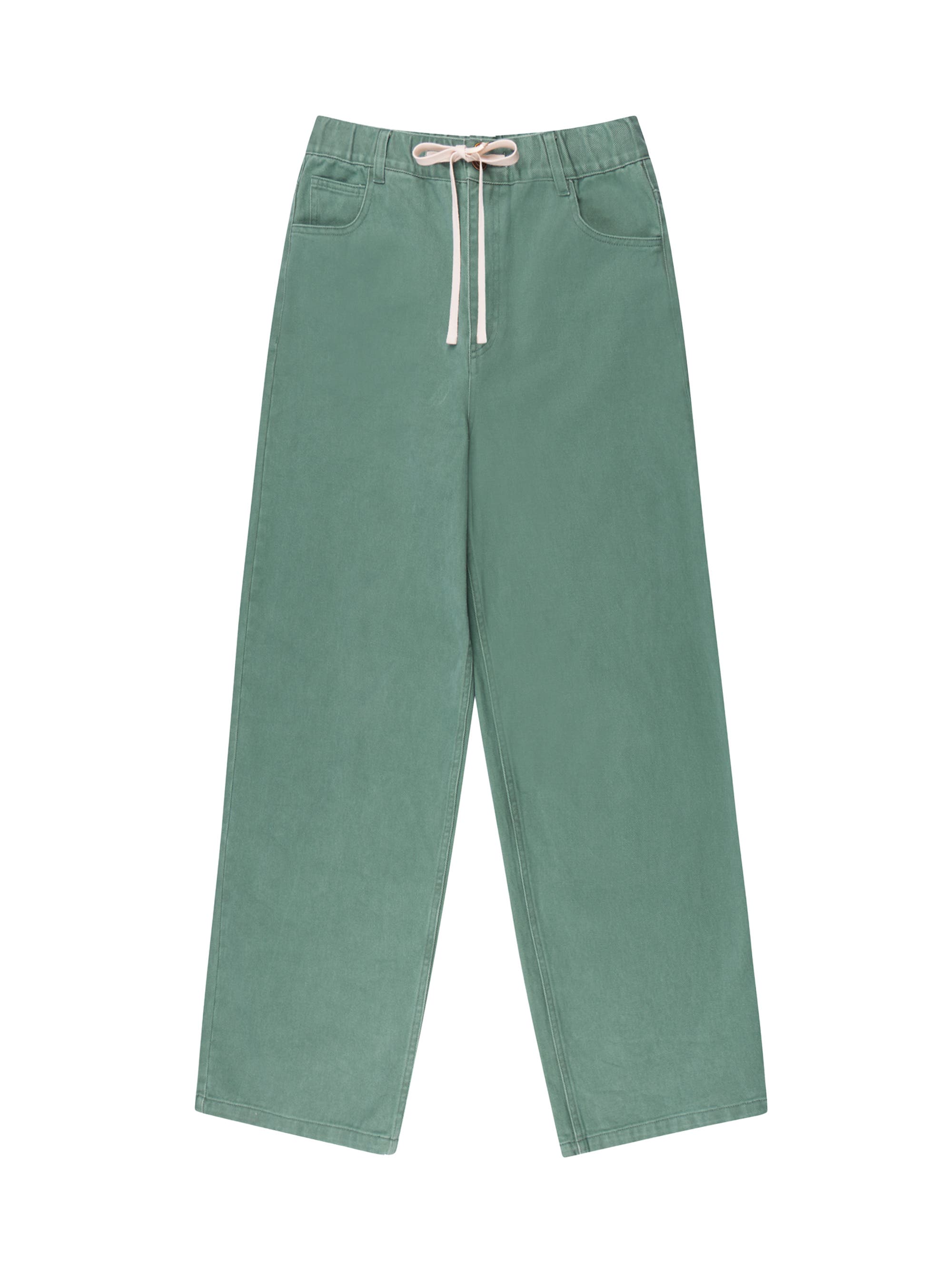 Denim Drawstring Waist Jeans - image 2