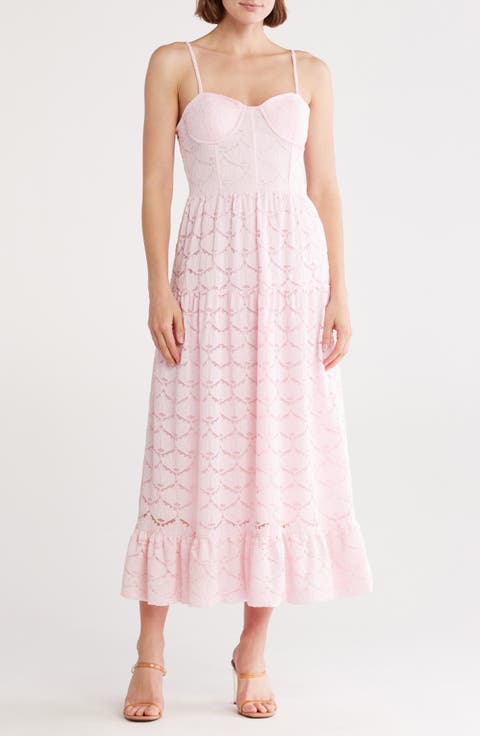 Lace Bustier Midi Dress