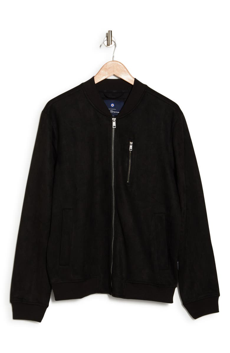Ben Sherman Faux Suede Bomber Jacket, Alternate, color, 