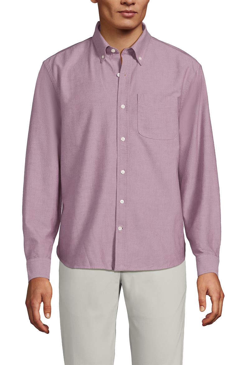 Traditional Fit Comfort-First Sail Rigger Oxford Shirt, Main, color, Burgundy Spritz