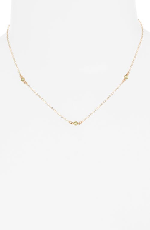 Set & Stones Birthstone Station Necklace In Gold