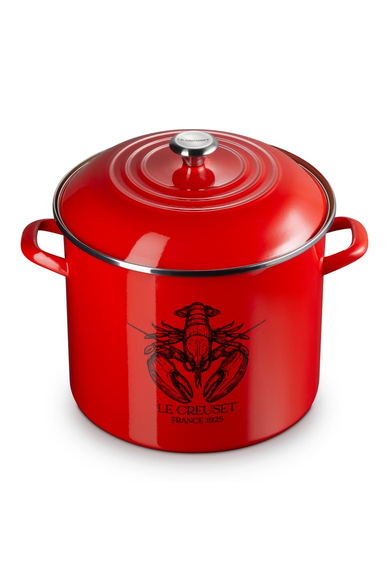 Lobster Seafood Stock Pot, Alternate, color, CARMIN