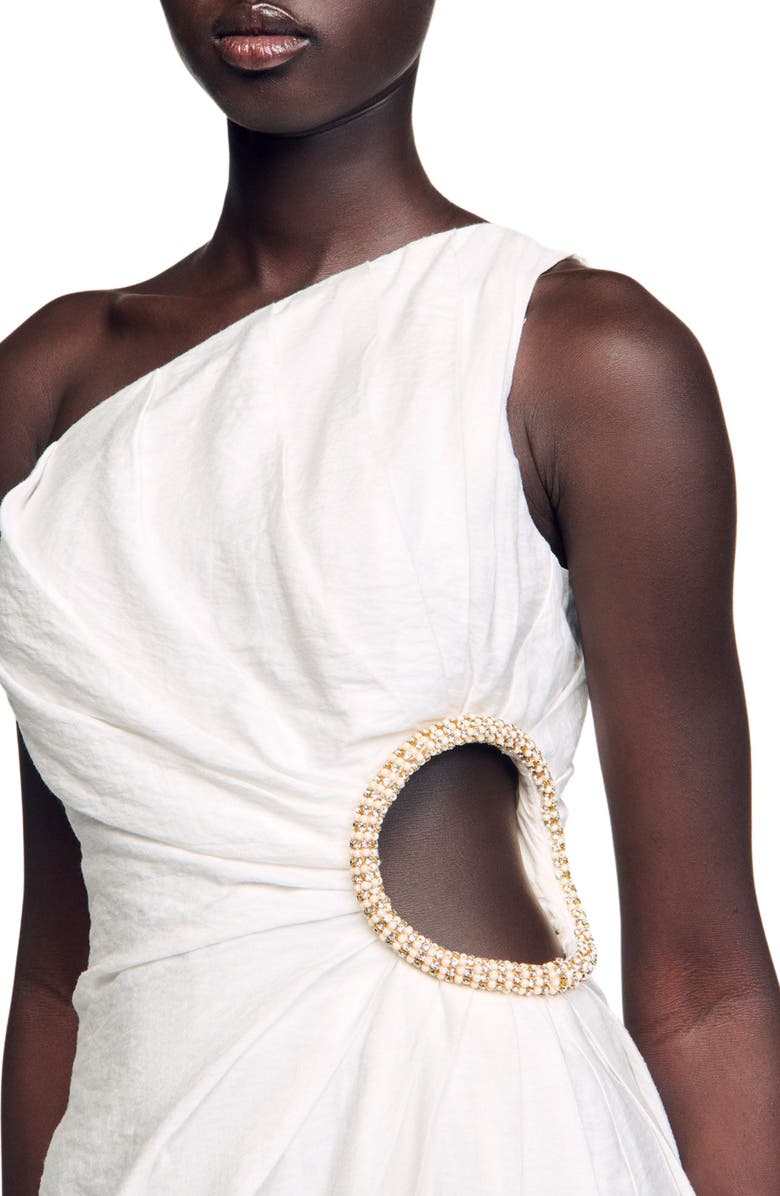 SANDRO Short asymmetrical dress, Alternate, color, 