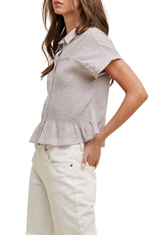 WISHLIST WISHLIST BUTTON FRONT SHIRRED TOP