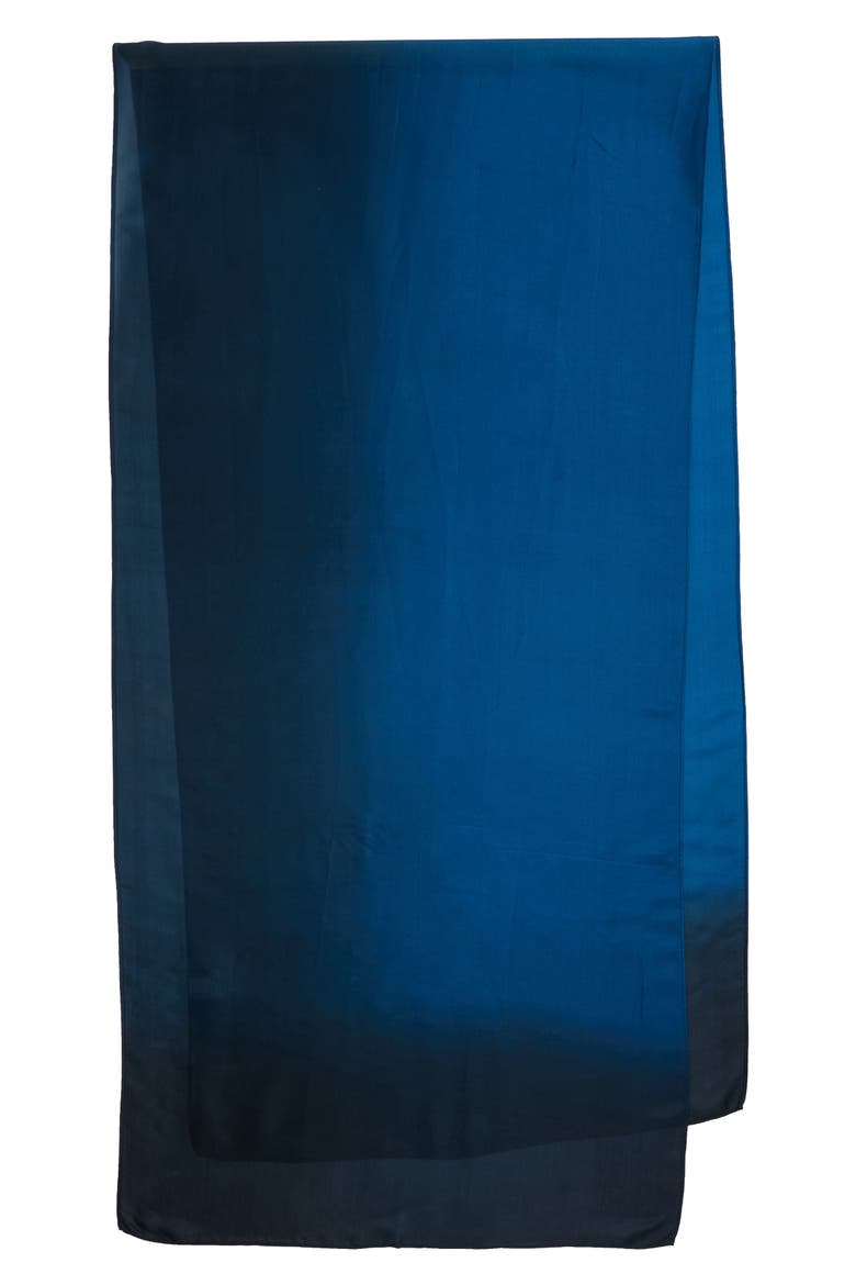 Dip Dye Silk Scarf, Alternate, color, SAILOR BLUE