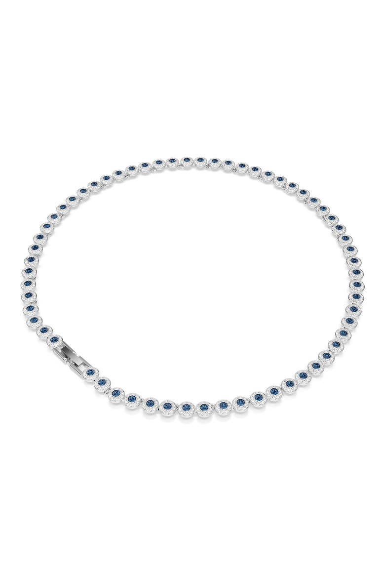 Una Angelic Tennis Necklace, Alternate, color, BLUE/ SILVER
