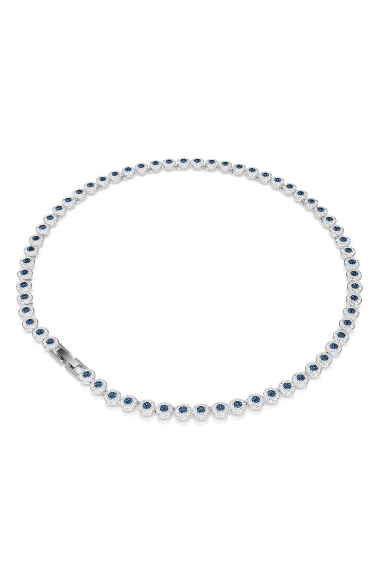 Swarovski Una Angelic Tennis Necklace, Alternate, color, Blue/ Silver