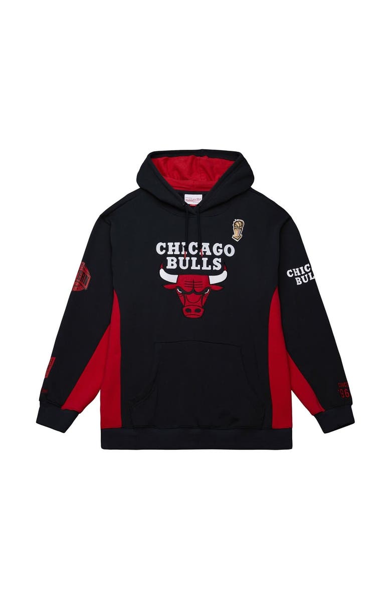 Mitchell & Ness Men's Mitchell & Ness Black Chicago Bulls Hardwood Classics Team Origins Fleece Pullover Hoodie, Alternate, color, 