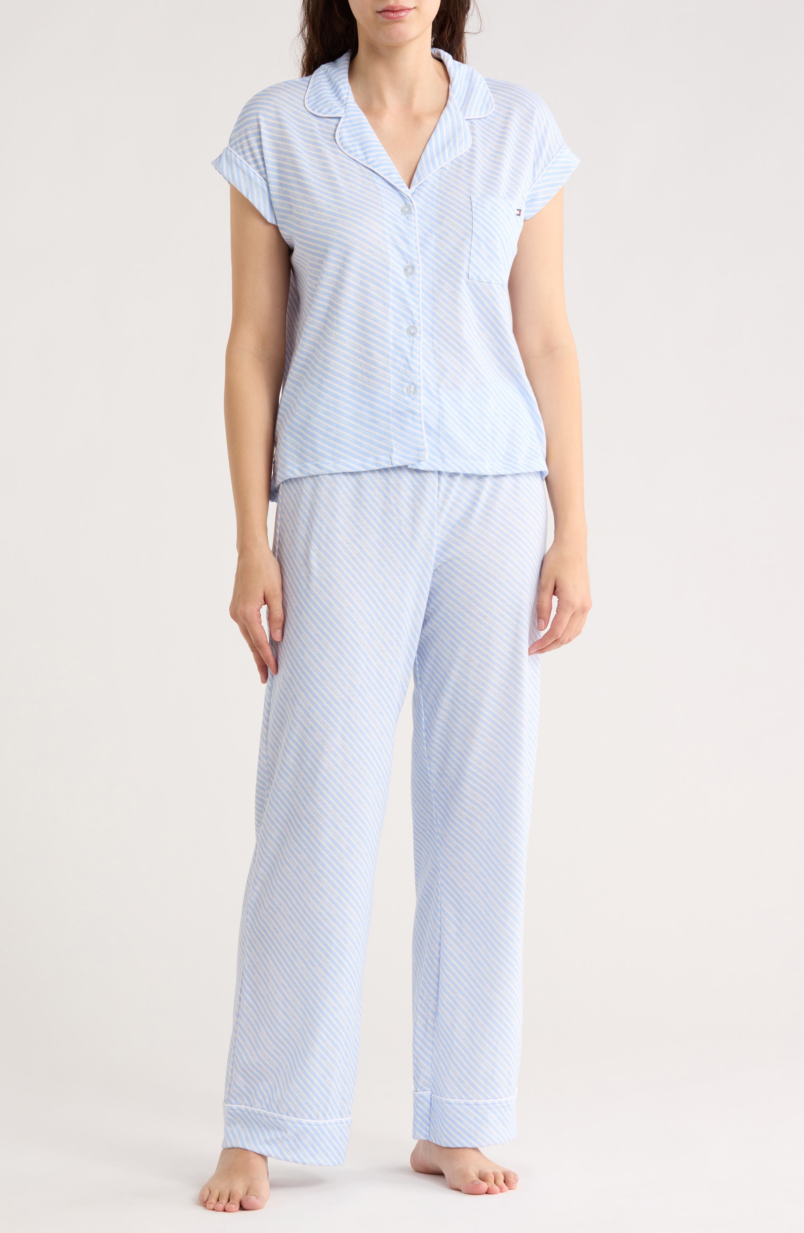 Tommy Hilfiger Piped Jersey Pajamas