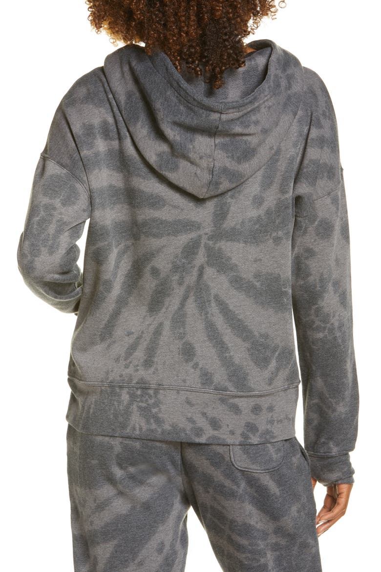 Cali Tie Dye Hoodie, Alternate, color, BLACK