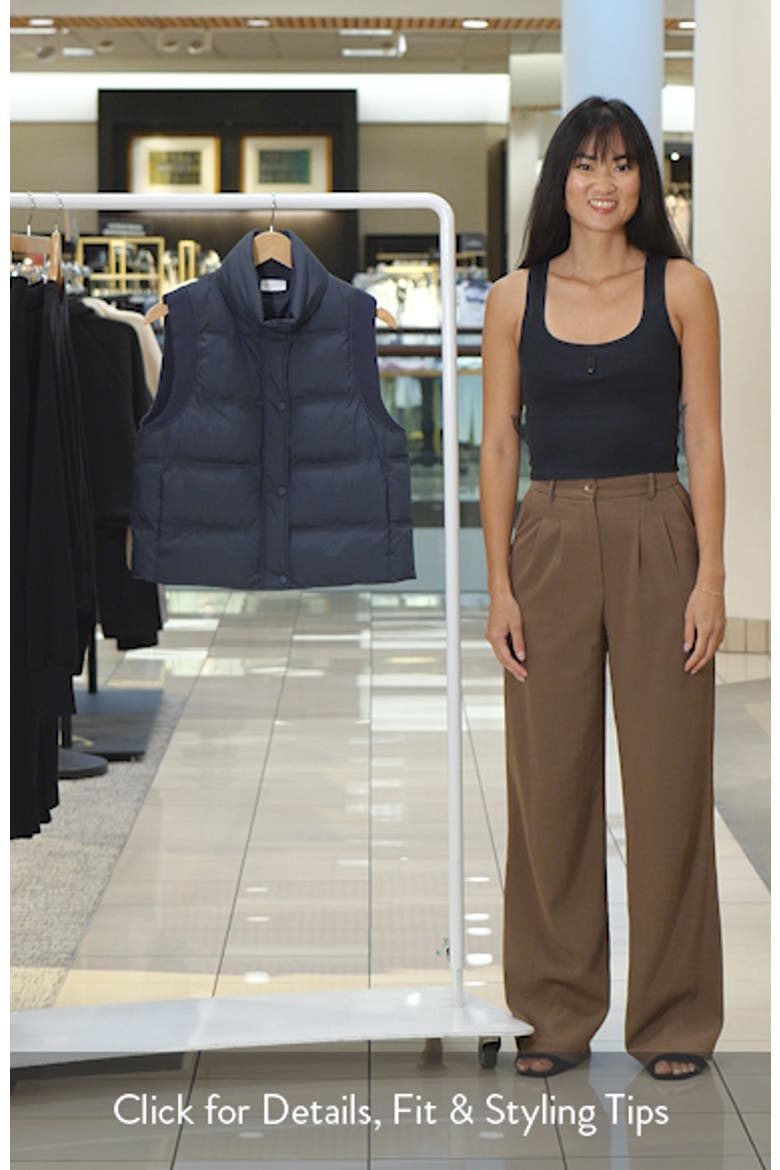 Rib Trim Puffer Vest video