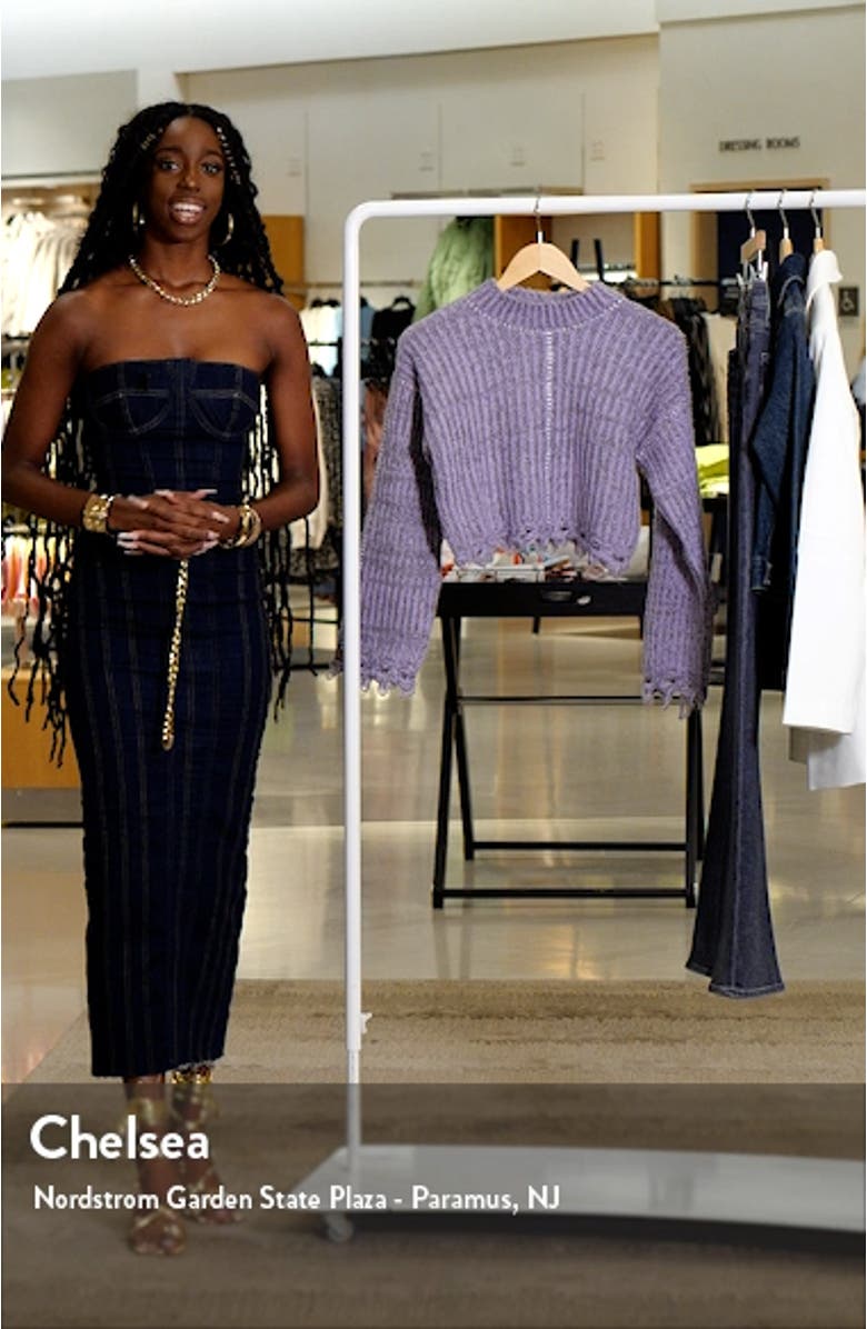 Stitch Detail Marled Crop Sweater, sales video thumbnail