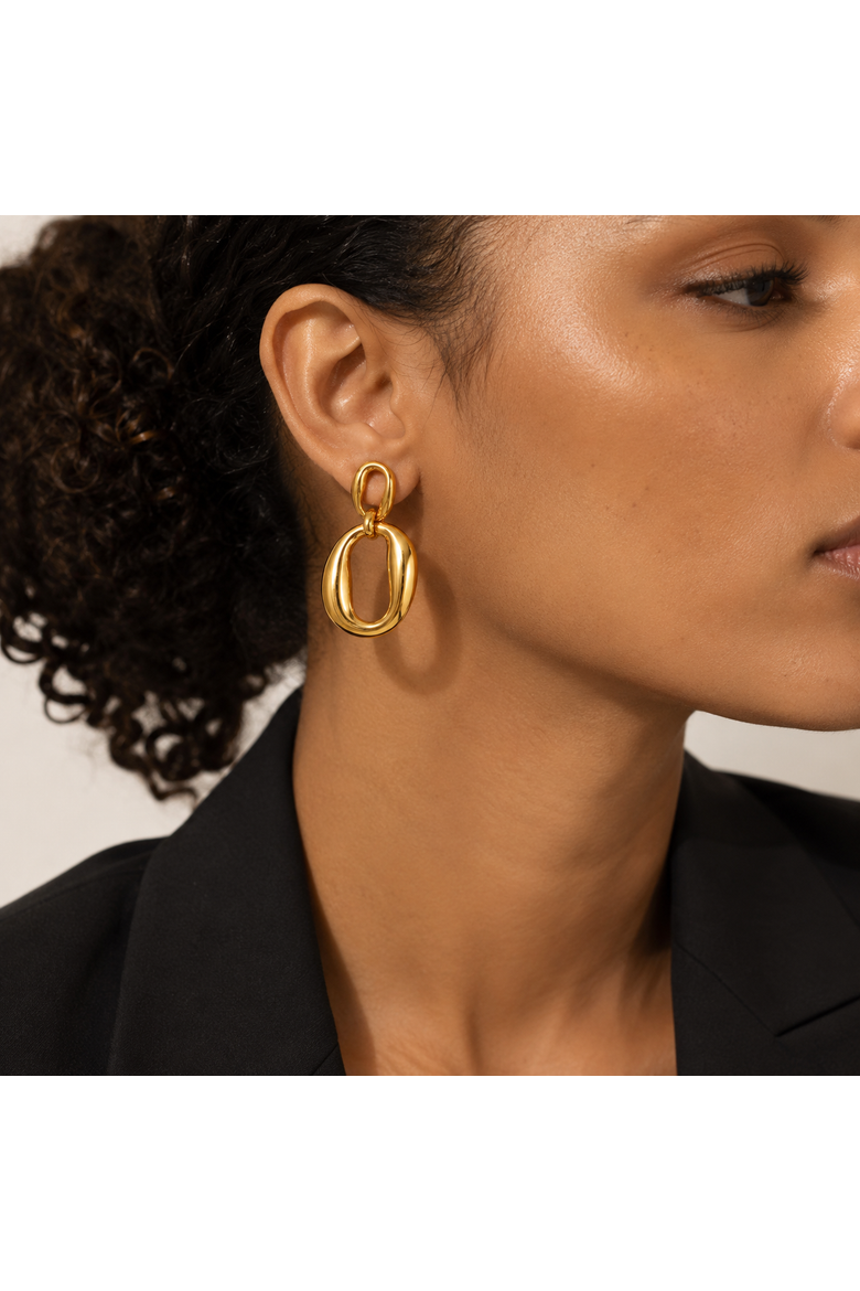 Jenni Links Drop Earrings, Alternate, color, Gold