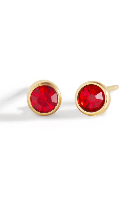 Birthstone Bezel Studs