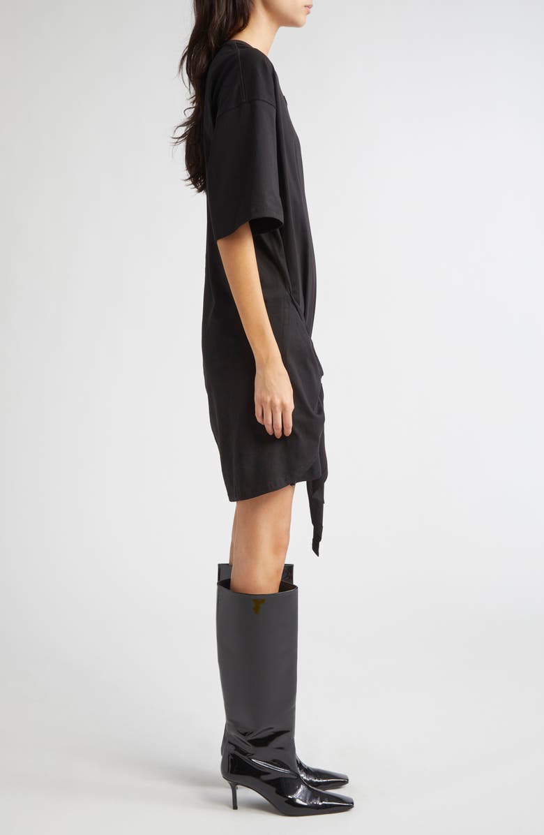 DIESEL<sup>®</sup> Oval D Cutout Tie Waist T-Shirt Dress, Alternate, color, Deep Black
