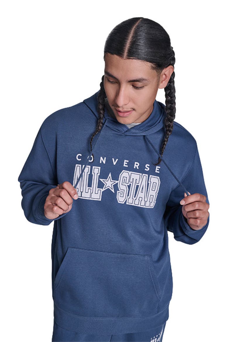 All Star Pullover Hoodie, Main, color, CONVERSE NAVY