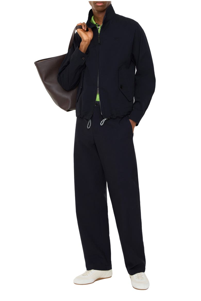 Cotton Linen Tailored Trousers, Main, color, Navy