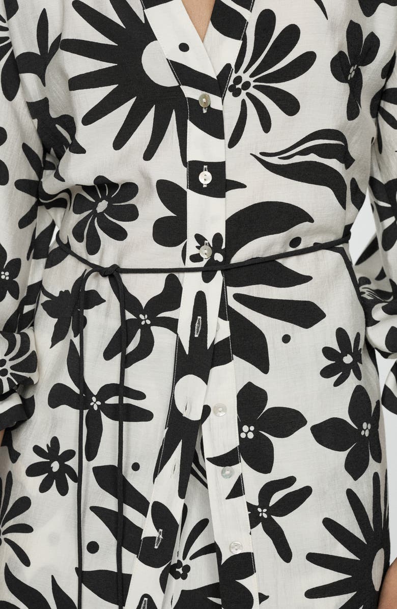 MANGO Floral Print Longline Top, Alternate, color, 