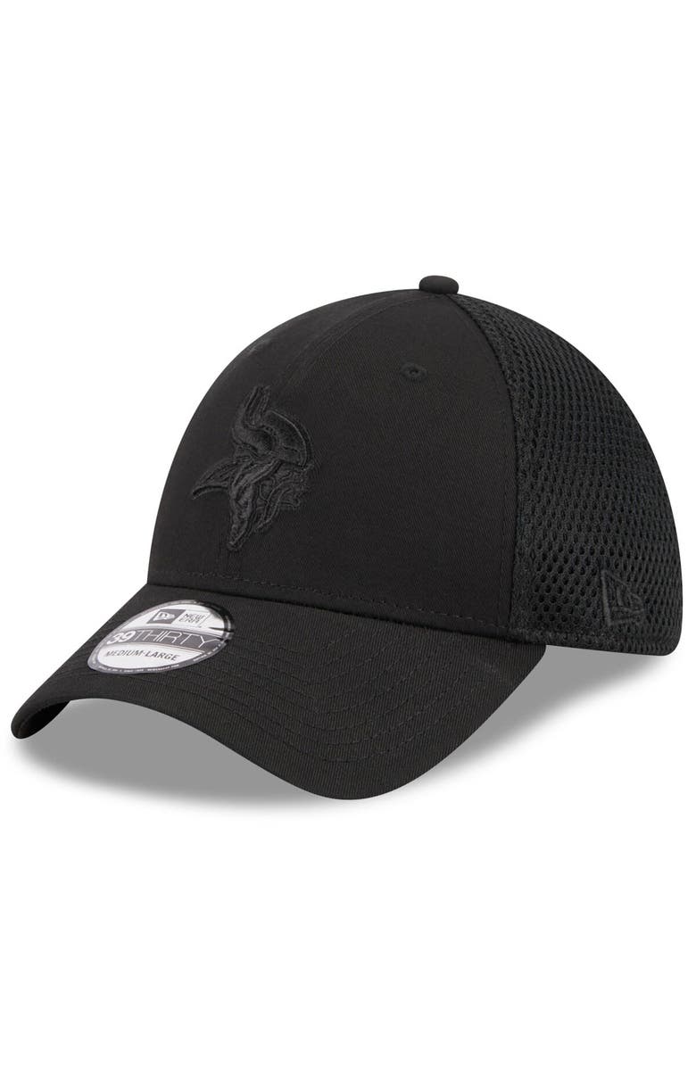 New Era Men's New Era Black  Minnesota Vikings  Main Neo 39THIRTY Flex Hat, Alternate, color, 