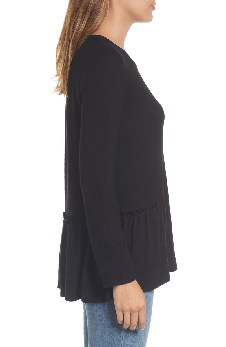 Caslon<sup>®</sup> Cozy Back Peplum Top, Alternate, color, 