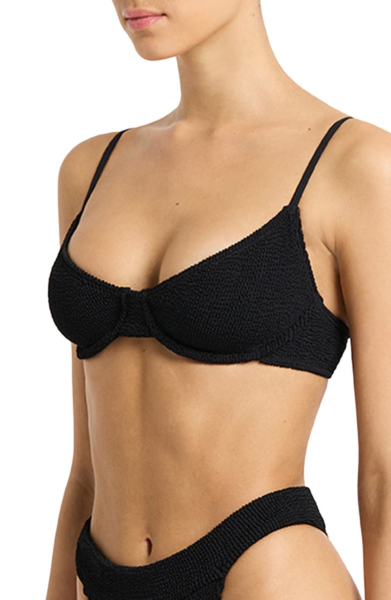 bond-eye Gracie Balconette Bikini Top, Alternate, color, Black Eco