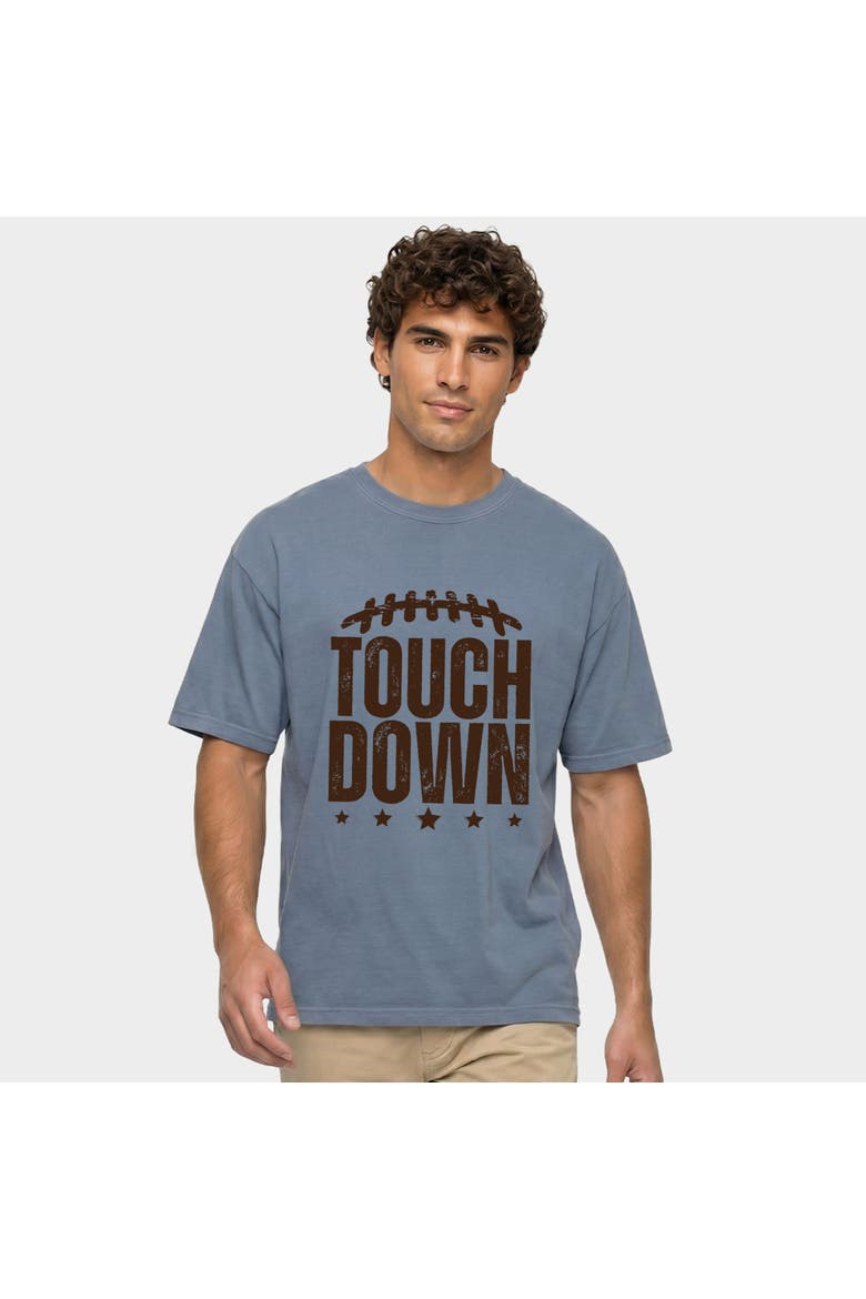 Touch Down Stars Garment Dyed T-Shirt, Main, color, Blue Jean