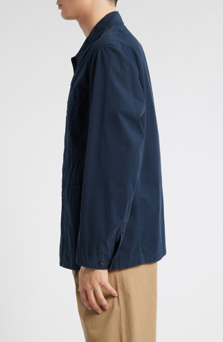 MERZ B SCHWANEN Relaxed Fit Organic Cotton Poplin Jacket, Alternate, color, Dark Navy